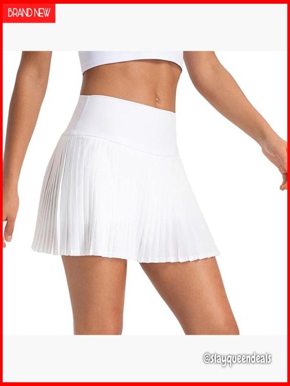 Women's Pleated Tennis Skirt with 3" Liner Shorts, Sweat-Wicking, Pockets